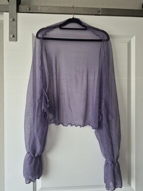 Sheer Lavender Bolero Shrug